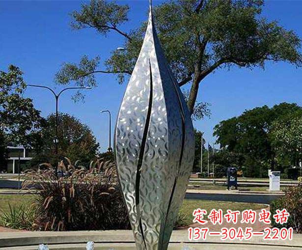 辽阳不锈钢花骨朵喷泉雕塑