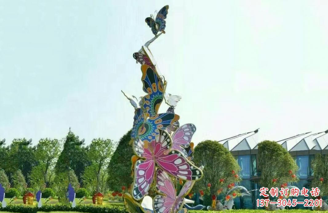 辽阳不锈钢花蝴蝶景观雕塑