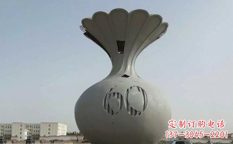 辽阳不锈钢花篮雕塑 (2)