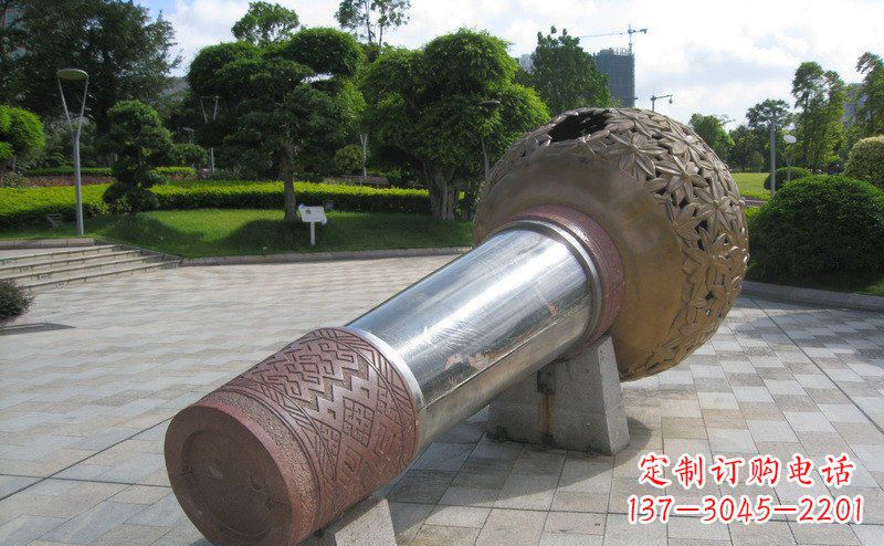辽阳不锈钢话筒广场景观雕塑