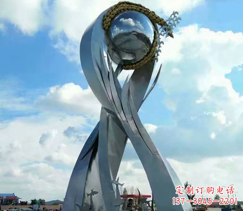 辽阳不锈钢环球和平鸽雕塑