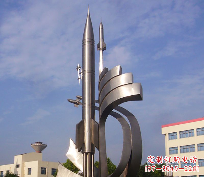 辽阳不锈钢火箭飞升广场景观雕塑