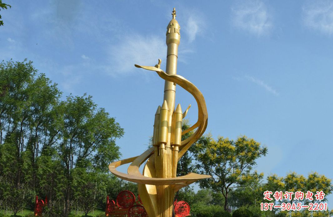 辽阳不锈钢火箭广场景观雕塑