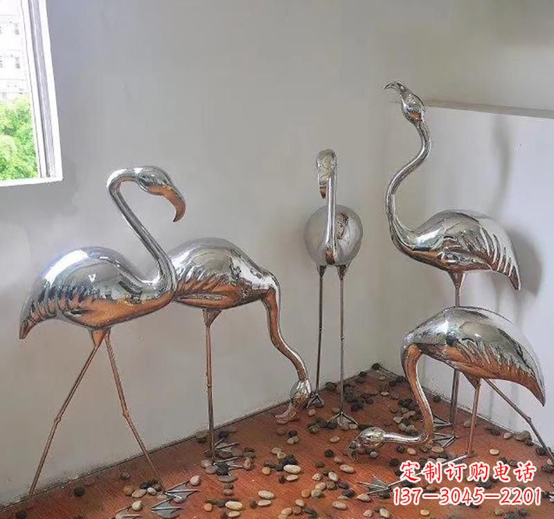 辽阳不锈钢火烈鸟雕塑2