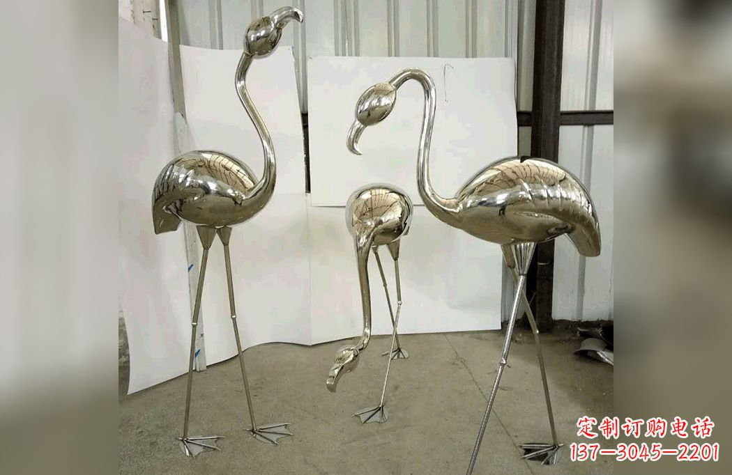 辽阳不锈钢火烈鸟景观雕塑