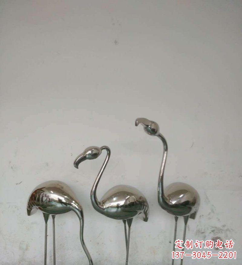辽阳不锈钢火烈鸟公园动物雕塑