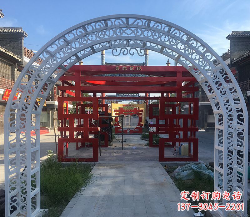 辽阳不锈钢拱门雕塑——精美绝伦