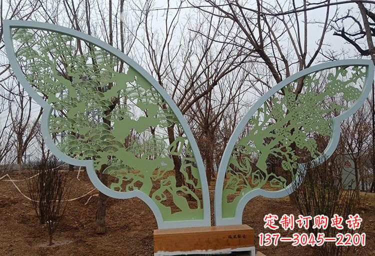 辽阳不锈钢剪纸蝴蝶翅膀雕塑