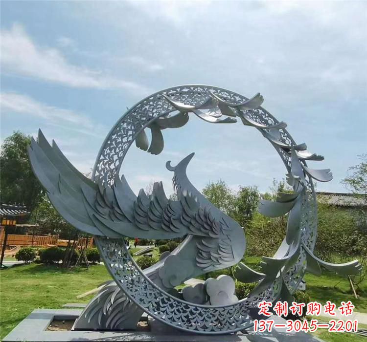 辽阳不锈钢简易凤凰雕塑精美绝伦