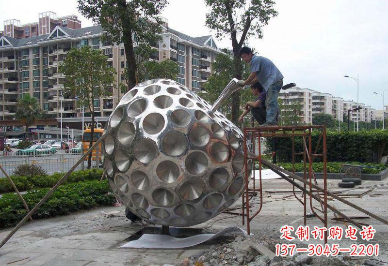 辽阳不锈钢苹果雕塑