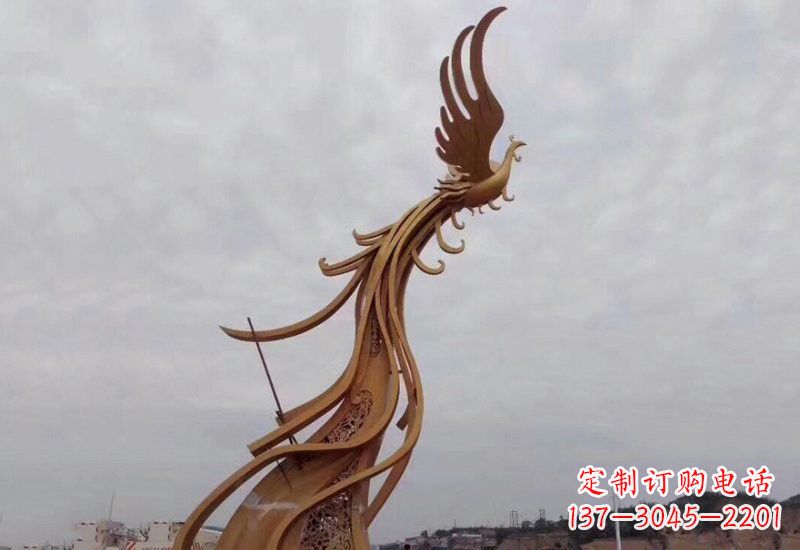 辽阳不锈钢凤凰雕塑精致美观