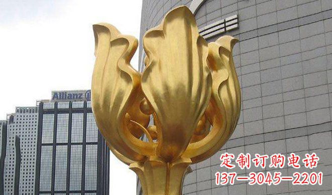 辽阳不锈钢紫荆花雕塑传承中国文化
