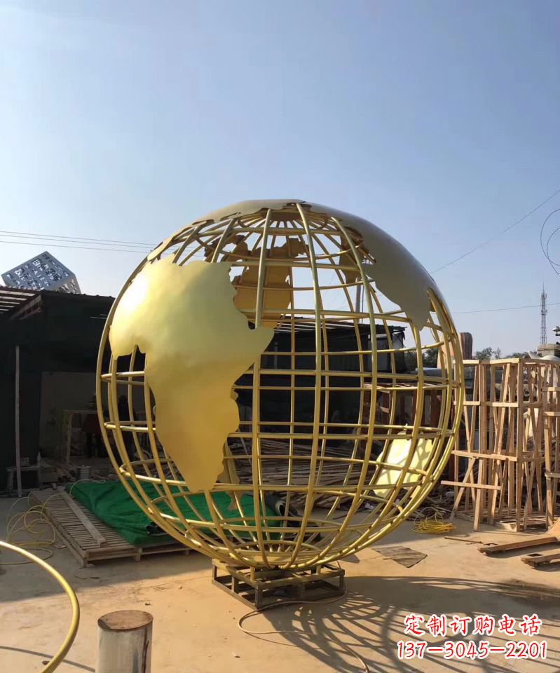 辽阳不锈钢金属地球仪雕塑一种视觉美学的精美艺术