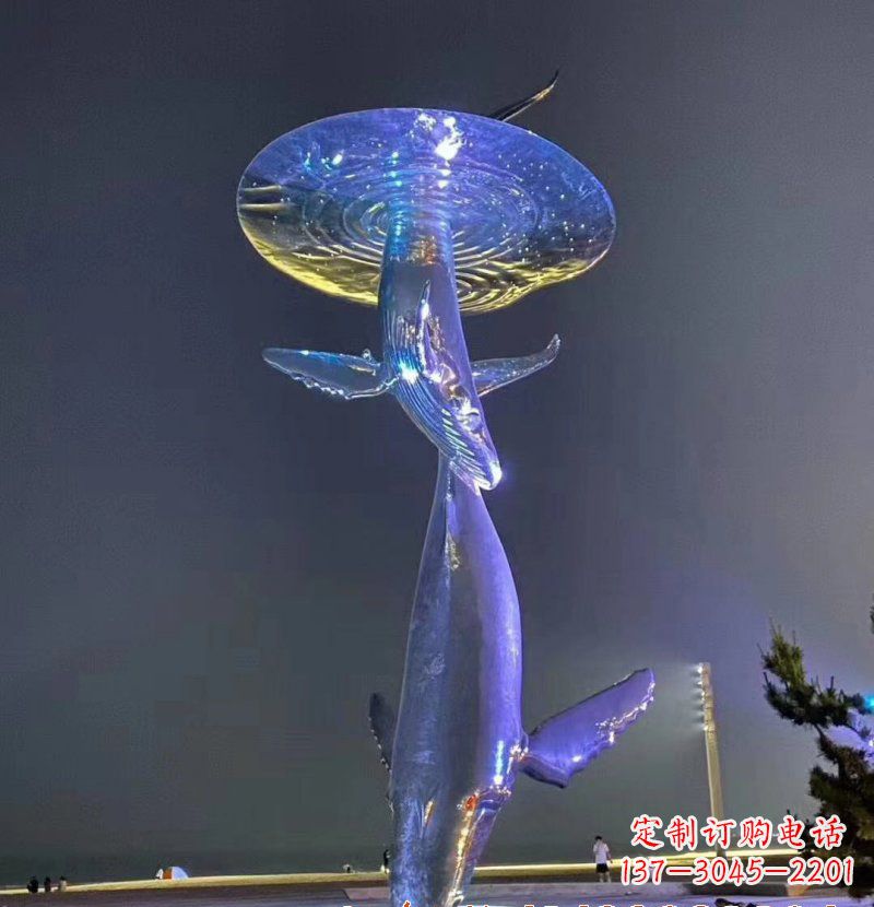辽阳不锈钢鲸鱼雕塑——传承着海洋的精灵魅力