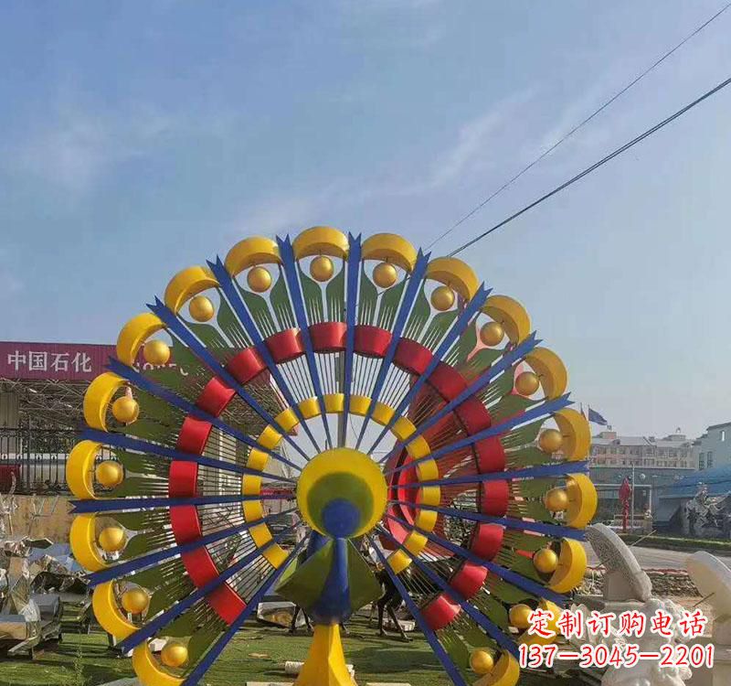 辽阳不锈钢景观孔雀雕塑