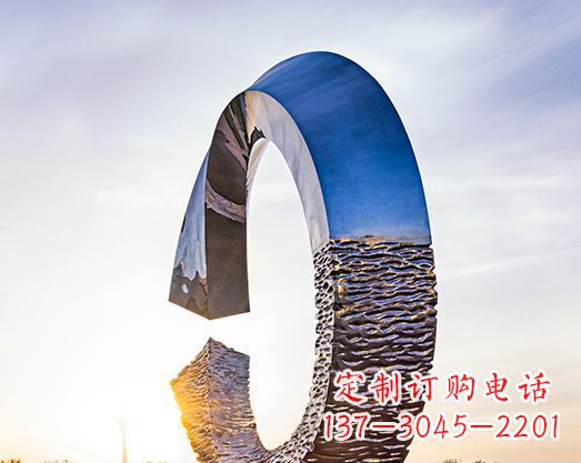 辽阳不锈钢景观圆环标志雕塑