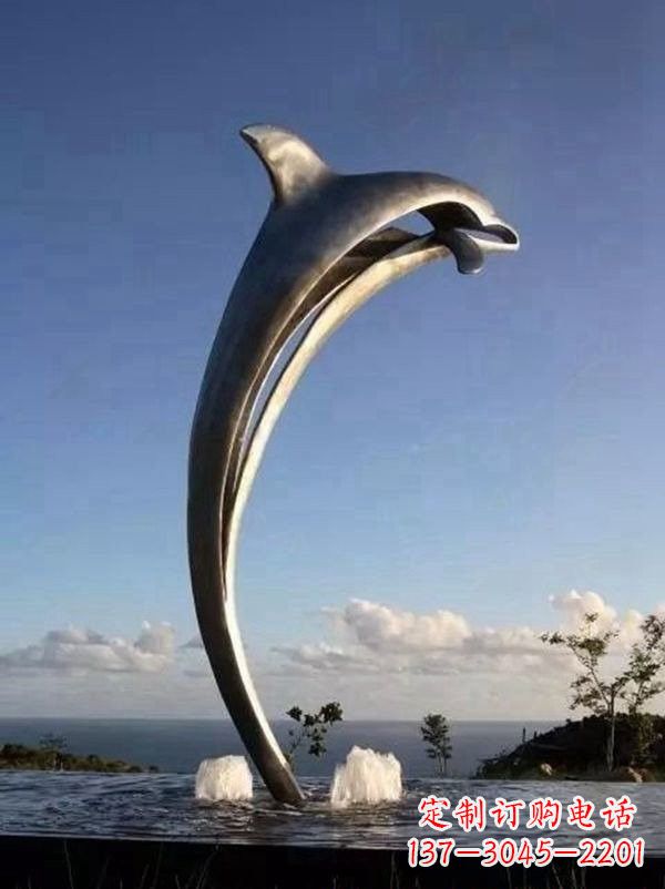 辽阳不锈钢海豚雕塑让游客流连忘返