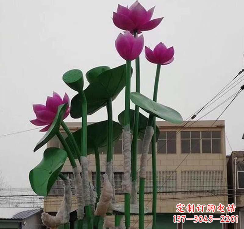 辽阳不锈钢荷花雕塑——精美绝伦
