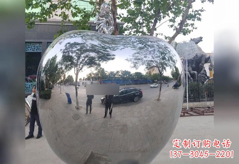 辽阳不锈钢苹果雕塑精美绝伦