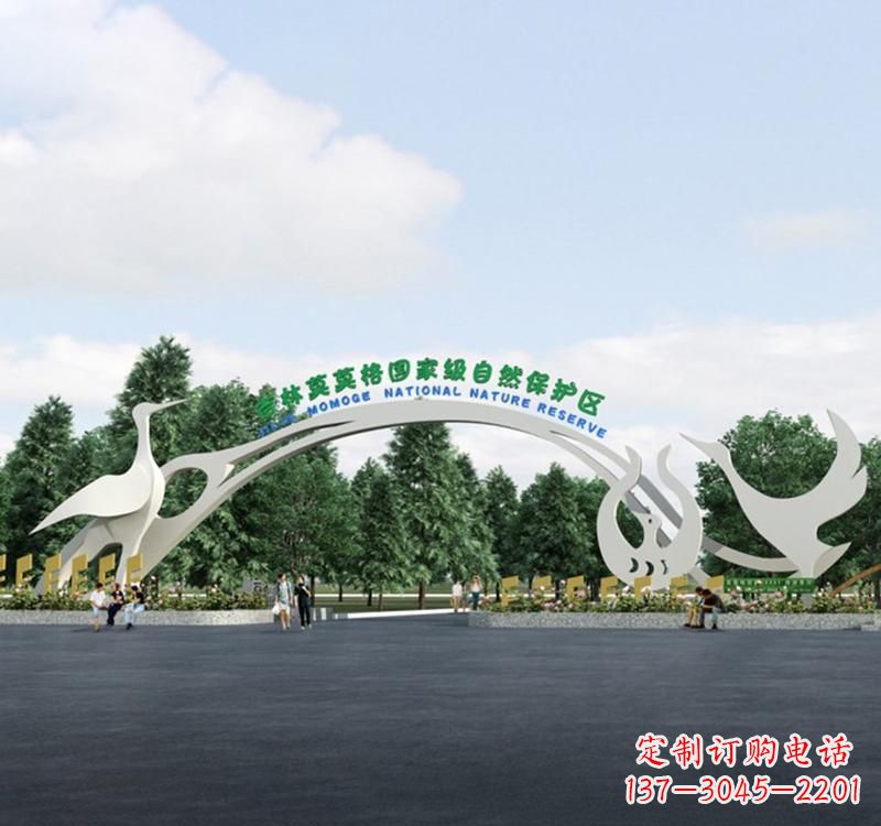 辽阳不锈钢景区拱门雕塑精美绝伦