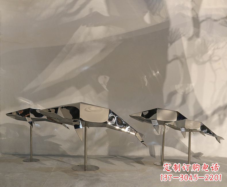 辽阳不锈钢海豚雕塑——精致的艺术形式