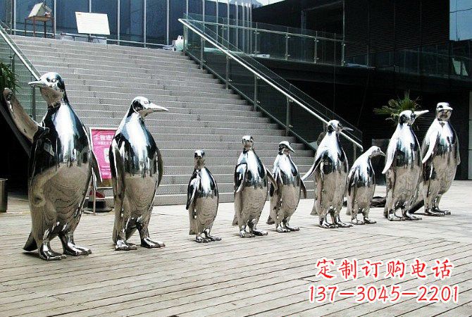 辽阳企鹅雕塑——精致的不锈钢艺术