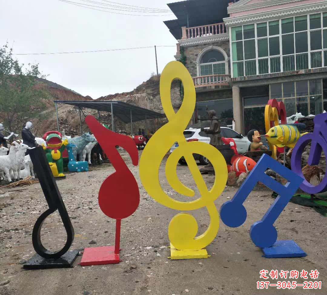 辽阳不锈钢烤漆音符雕塑