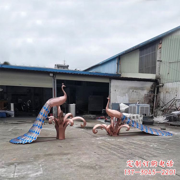 辽阳不锈钢孔雀彩色雕塑