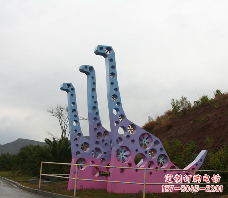 辽阳不锈钢恐龙雕塑精致的古代艺术