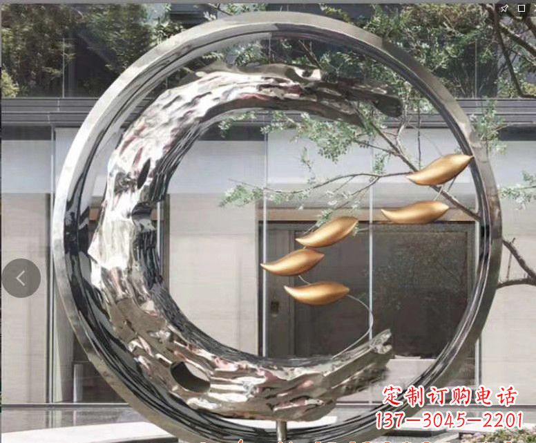 辽阳不锈钢鲤鱼跃龙门——一座精美的雕塑