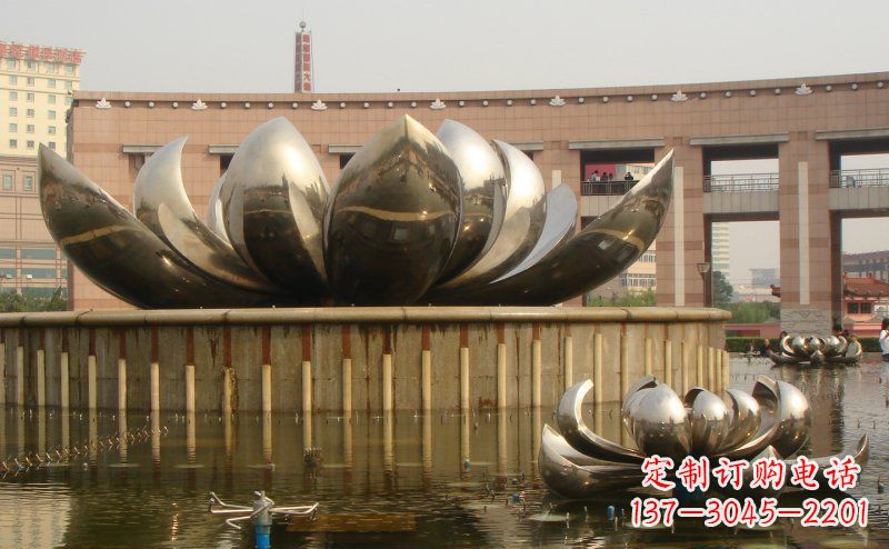 辽阳不锈钢莲花雕塑 (3)