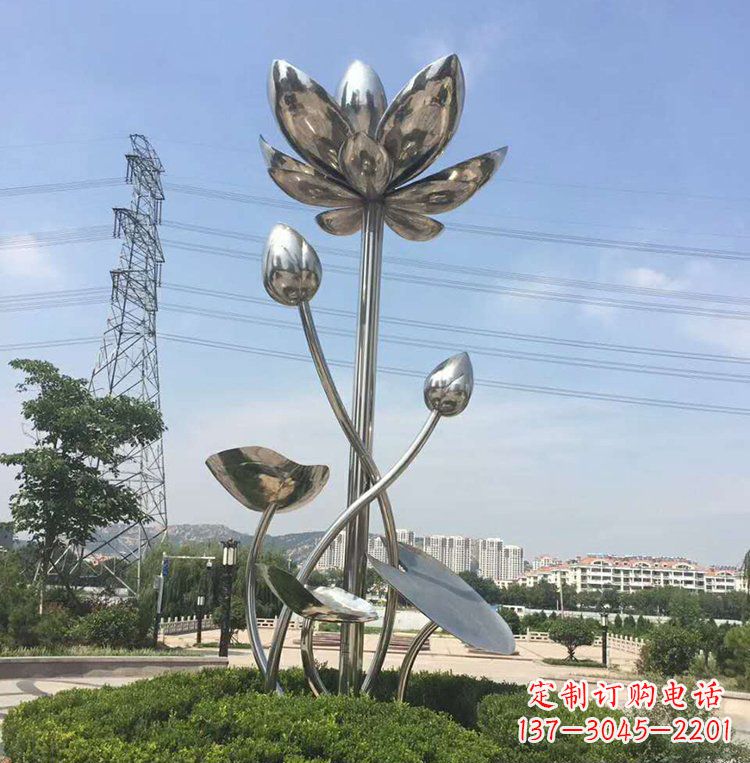 辽阳不锈钢莲花广场雕塑