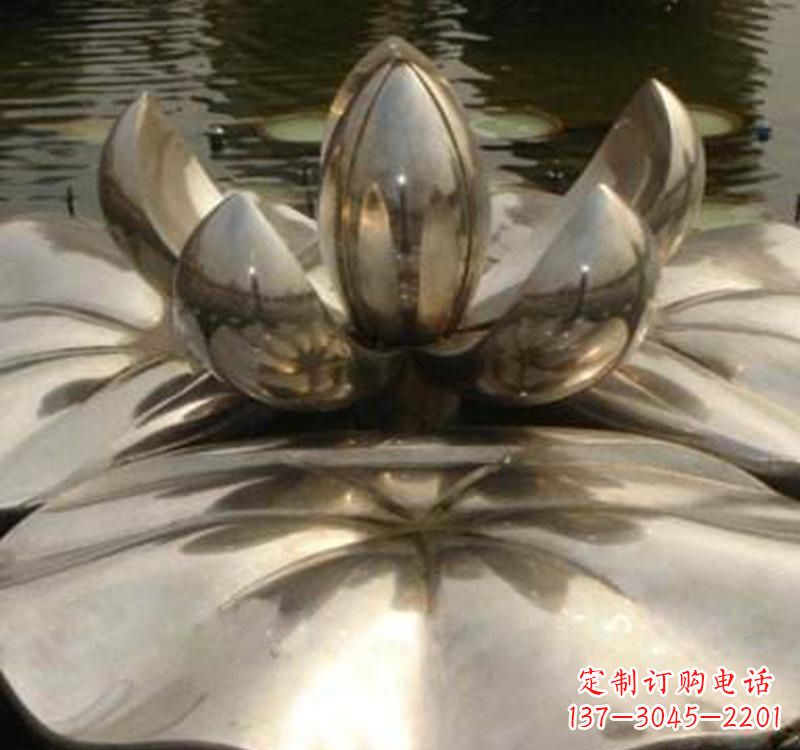 辽阳不锈钢莲花喷泉雕塑