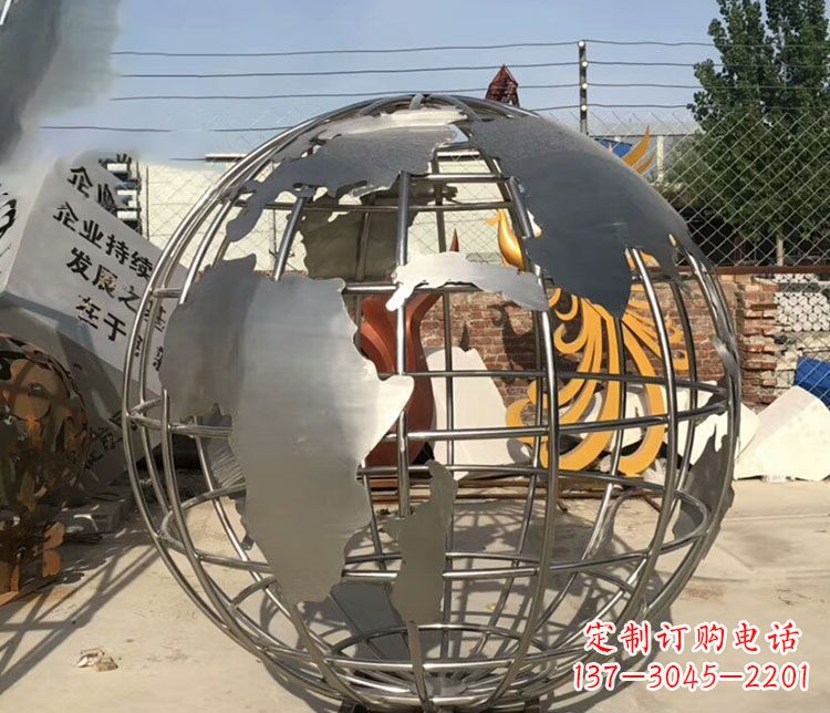 辽阳不锈钢镂空地球仪雕塑