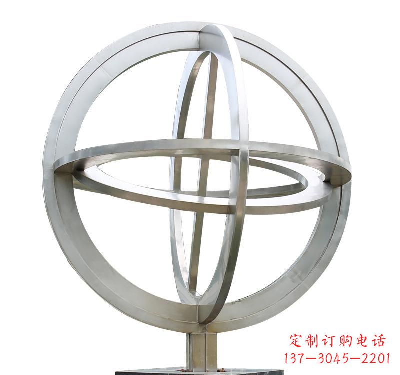 辽阳不锈钢镂空地球仪雕塑——展示地球的美丽与神奇