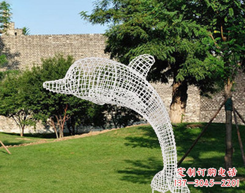 辽阳不锈钢镂空海豚雕塑