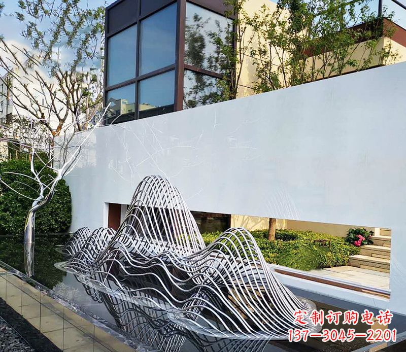 辽阳不锈钢镂空假山雕塑精美外形,细腻工艺
