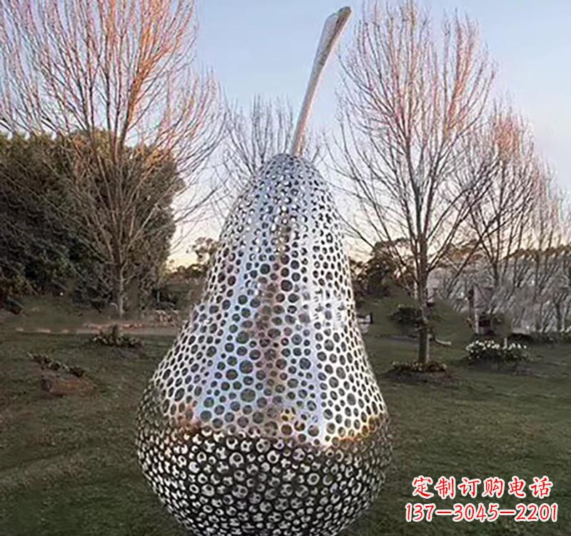 辽阳不锈钢镂空水果雕塑精美绝伦