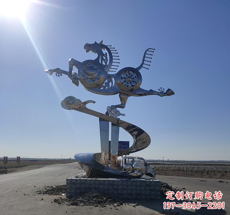 辽阳不锈钢马踏飞燕城市雕塑