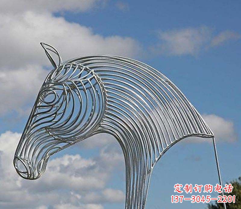 辽阳不锈钢马头雕塑抽象雕塑的新突破