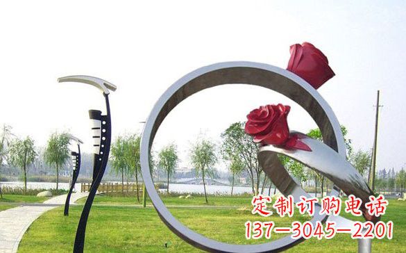 辽阳不锈钢玫瑰花戒指精致雕塑之美