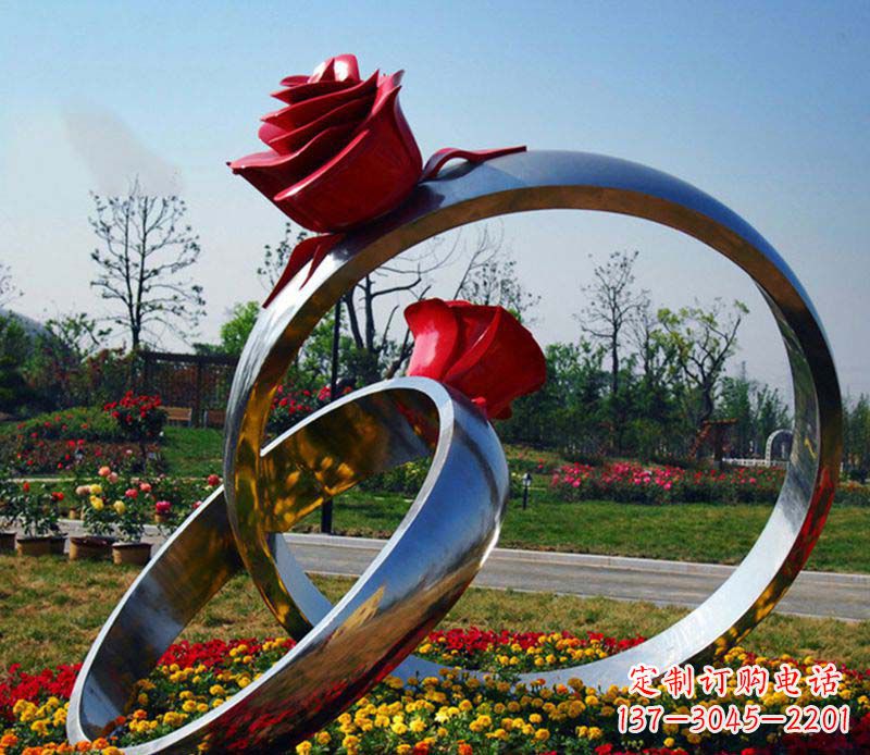 辽阳不锈钢玫瑰戒指精美的艺术品