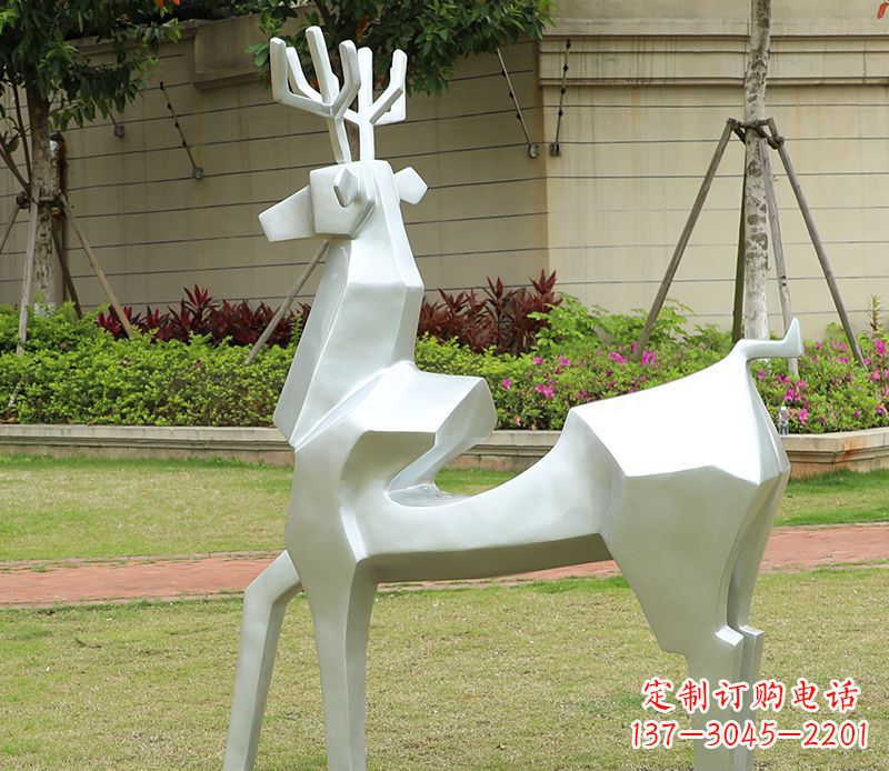 辽阳不锈钢美陈动物鹿