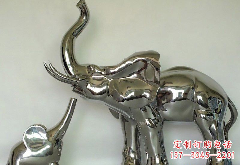 辽阳不锈钢母子大象雕塑