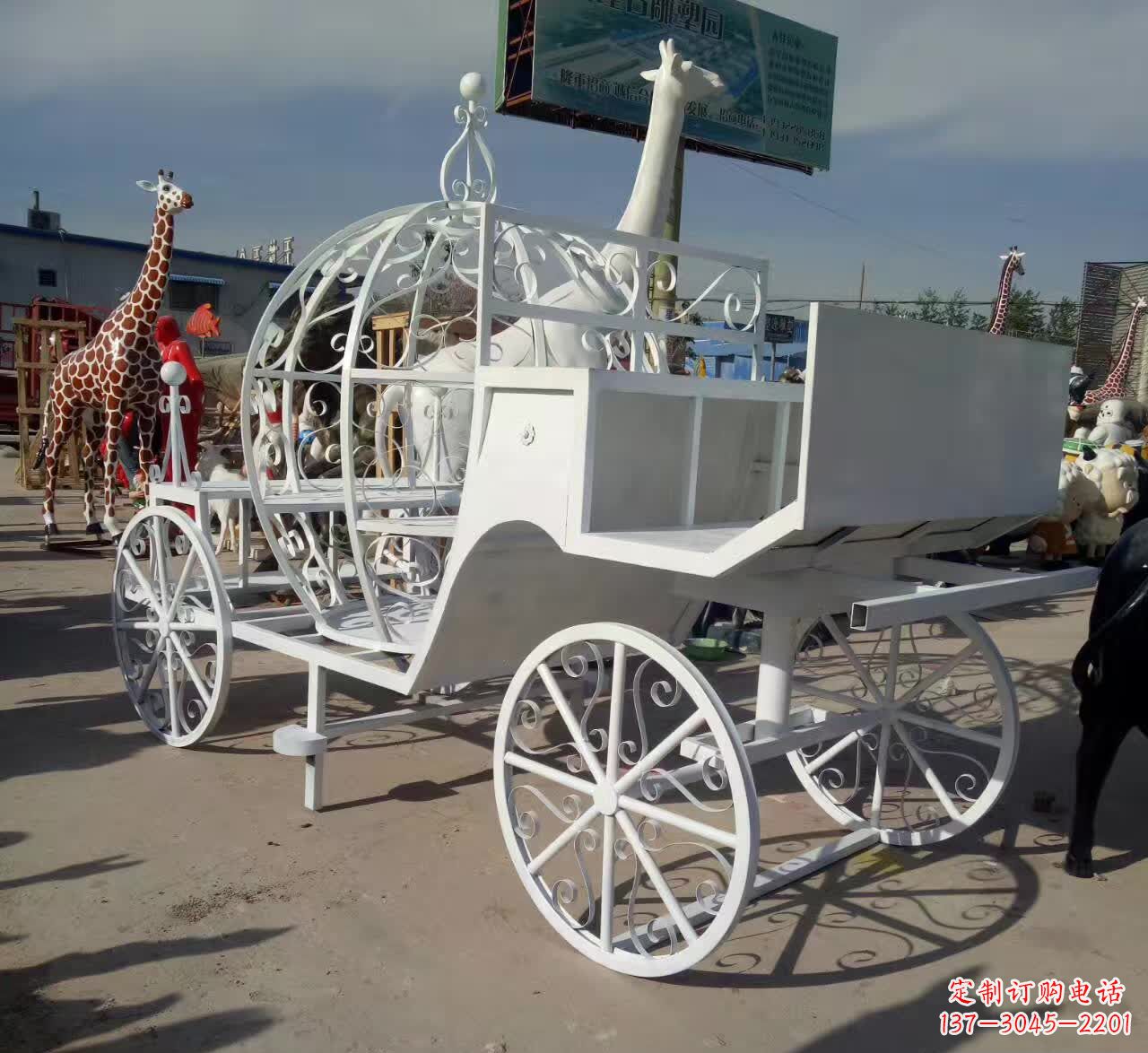 辽阳不锈钢欧式马车雕塑精美的艺术品