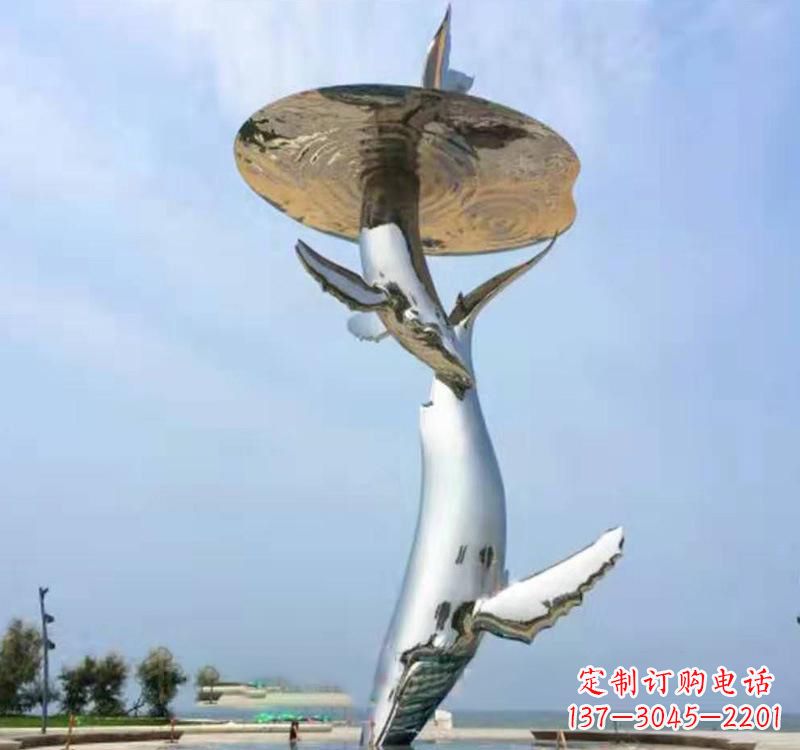 辽阳不锈钢海豚雕塑精美的艺术品