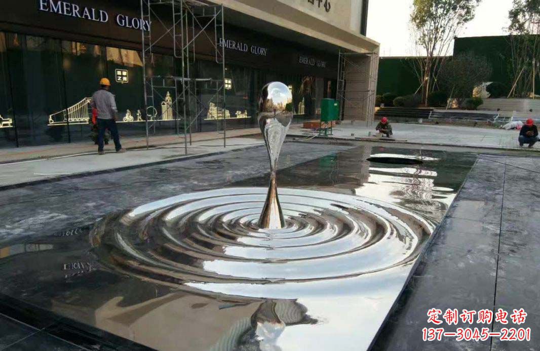 辽阳不锈钢水滴雕塑美丽的艺术表现