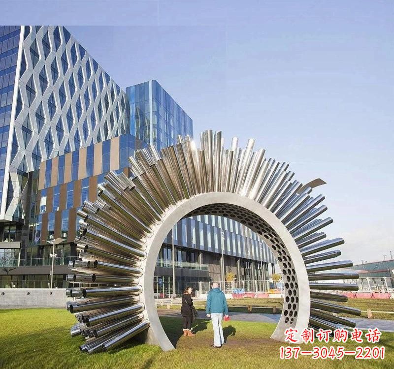 辽阳不锈钢拱门雕塑高雅典雅的艺术