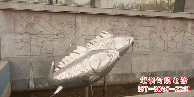 辽阳不锈钢鲤鱼雕塑精美的艺术品