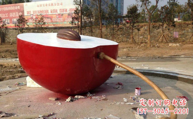 辽阳不锈钢苹果雕塑艺术与实用的结合